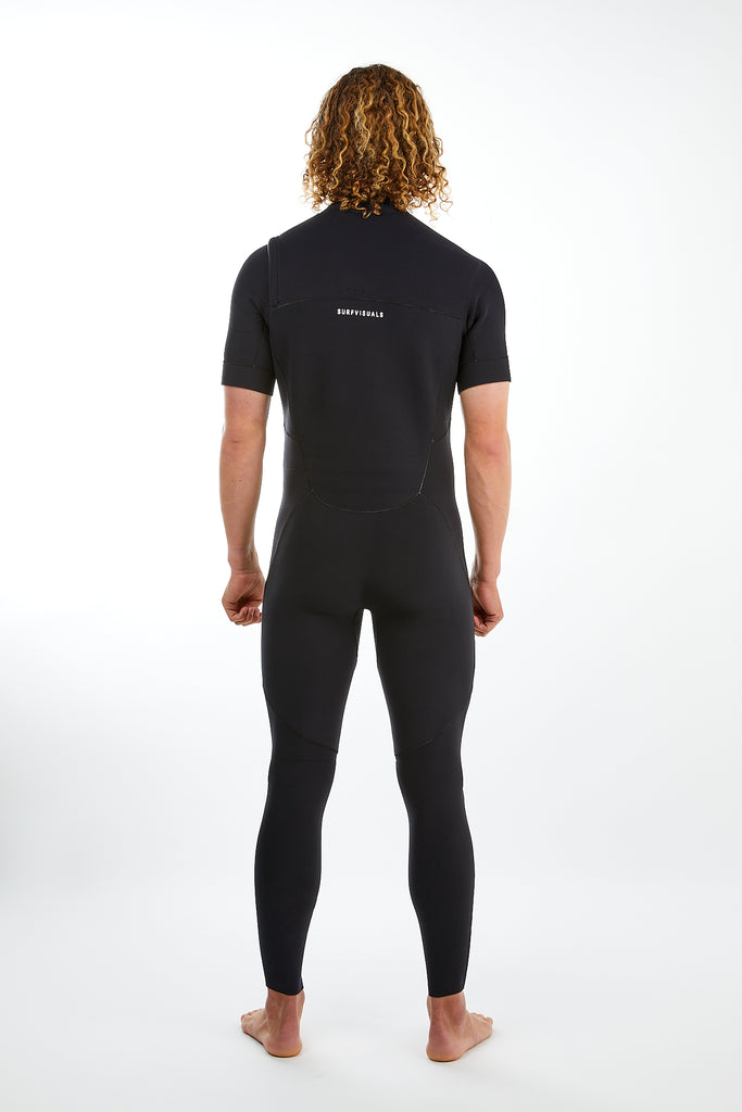 2mm Fast Dry Chest Zip Wetsuit- Short Sleeve Long Leg