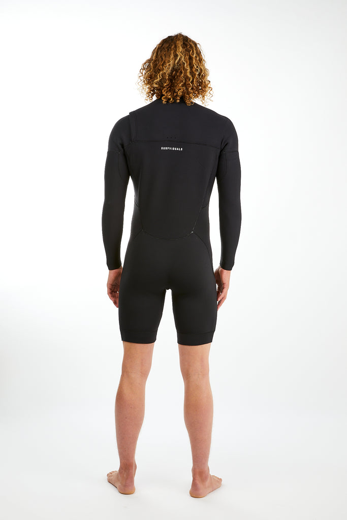 2mm Fast Dry Chest Zip Wetsuit - Long Sleeve Short Leg