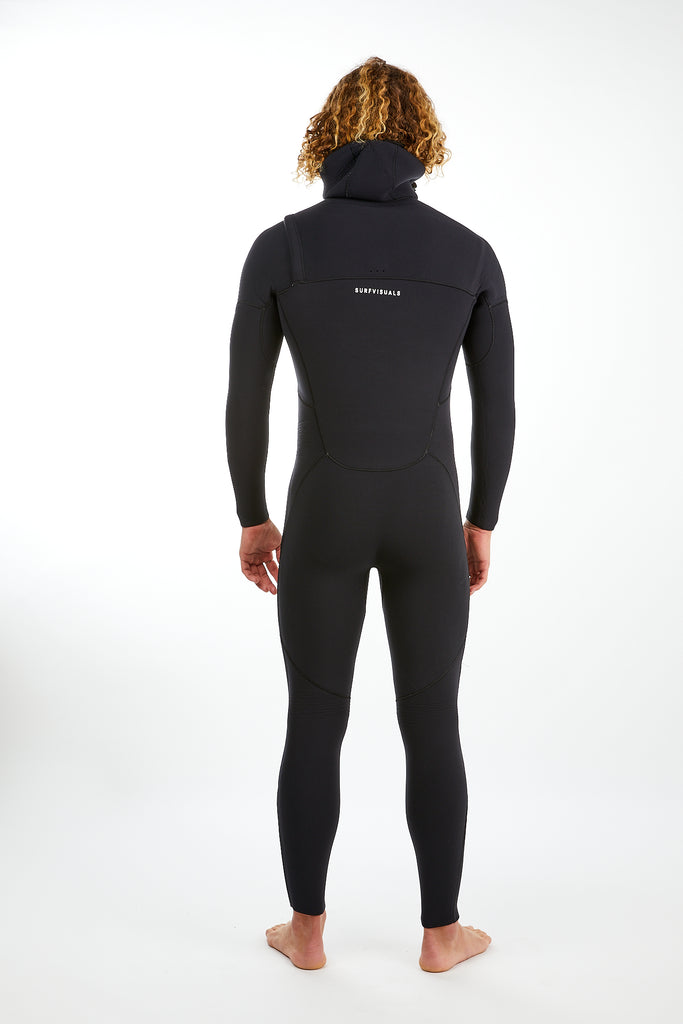 5/4 Fast Dry Chest Zip Hooded Wetsuit