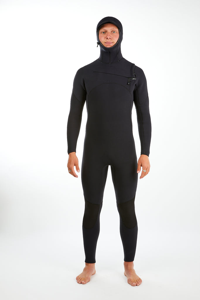 5/4 Fast Dry Chest Zip Hooded Wetsuit