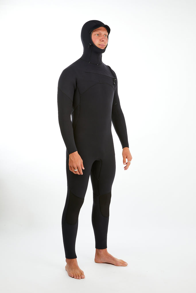 5/4 Fast Dry Chest Zip Hooded Wetsuit