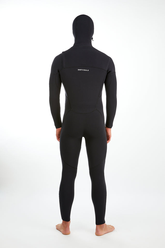 5/4 Fast Dry Chest Zip Hooded Wetsuit